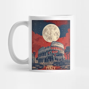 Rome Italy Starry Night Vintage Tourism Travel Poster Mug